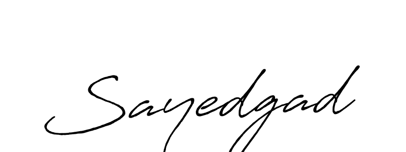 Make a beautiful signature design for name Sayedgad. With this signature (Antro_Vectra_Bolder) style, you can create a handwritten signature for free. Sayedgad signature style 7 images and pictures png