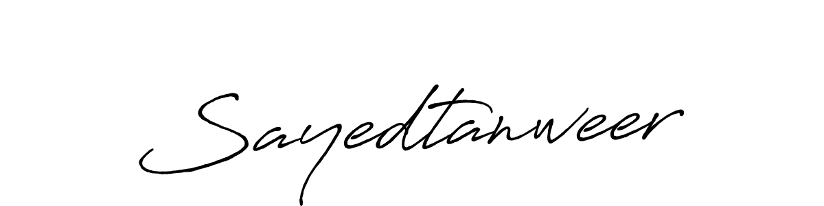 Make a beautiful signature design for name Sayedtanweer. With this signature (Antro_Vectra_Bolder) style, you can create a handwritten signature for free. Sayedtanweer signature style 7 images and pictures png