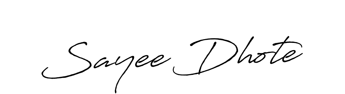 Design your own signature with our free online signature maker. With this signature software, you can create a handwritten (Antro_Vectra_Bolder) signature for name Sayee Dhote. Sayee Dhote signature style 7 images and pictures png