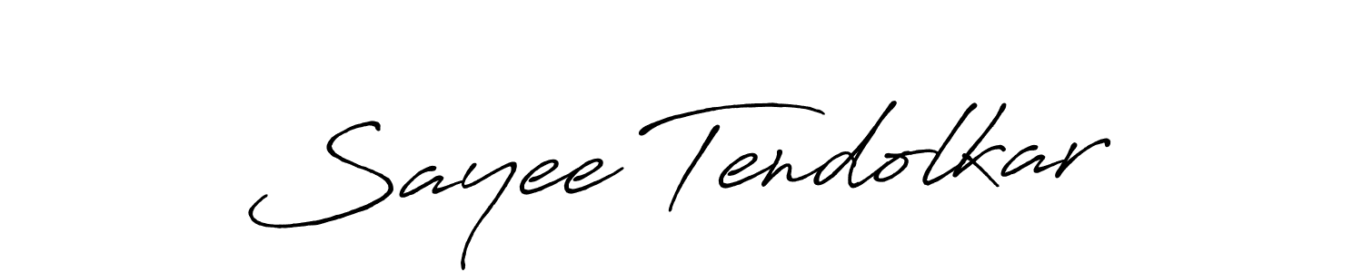 Make a beautiful signature design for name Sayee Tendolkar. With this signature (Antro_Vectra_Bolder) style, you can create a handwritten signature for free. Sayee Tendolkar signature style 7 images and pictures png