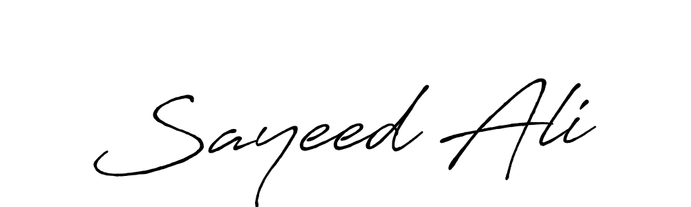 Design your own signature with our free online signature maker. With this signature software, you can create a handwritten (Antro_Vectra_Bolder) signature for name Sayeed Ali. Sayeed Ali signature style 7 images and pictures png