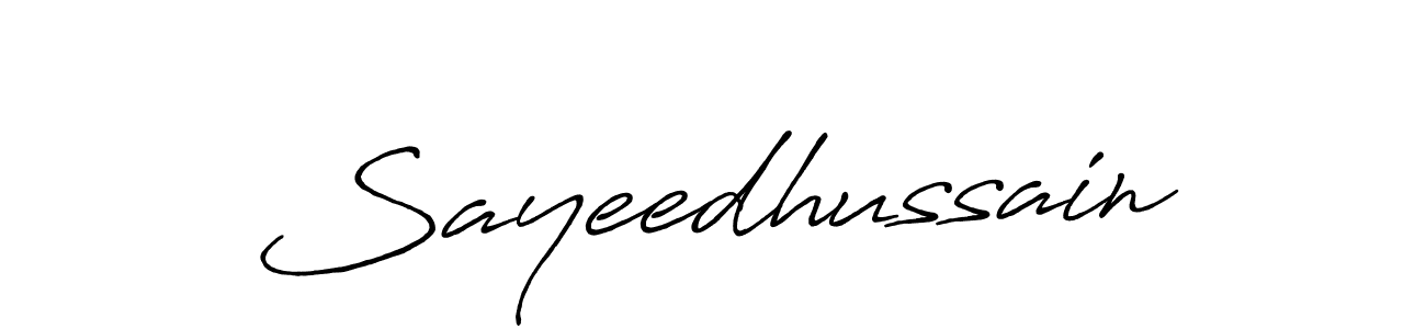 The best way (Antro_Vectra_Bolder) to make a short signature is to pick only two or three words in your name. The name Sayeedhussain include a total of six letters. For converting this name. Sayeedhussain signature style 7 images and pictures png