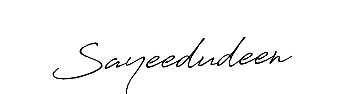 Use a signature maker to create a handwritten signature online. With this signature software, you can design (Antro_Vectra_Bolder) your own signature for name Sayeedudeen. Sayeedudeen signature style 7 images and pictures png