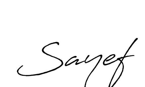 Make a beautiful signature design for name Sayef. With this signature (Antro_Vectra_Bolder) style, you can create a handwritten signature for free. Sayef signature style 7 images and pictures png
