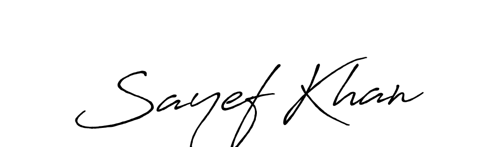 Also we have Sayef Khan name is the best signature style. Create professional handwritten signature collection using Antro_Vectra_Bolder autograph style. Sayef Khan signature style 7 images and pictures png