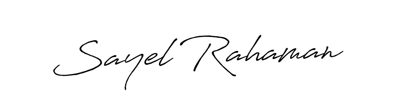 Antro_Vectra_Bolder is a professional signature style that is perfect for those who want to add a touch of class to their signature. It is also a great choice for those who want to make their signature more unique. Get Sayel Rahaman name to fancy signature for free. Sayel Rahaman signature style 7 images and pictures png