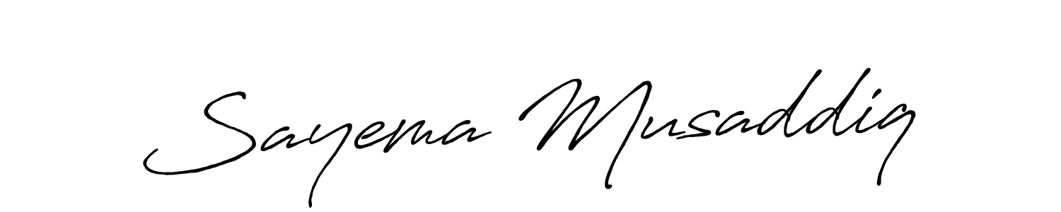 Similarly Antro_Vectra_Bolder is the best handwritten signature design. Signature creator online .You can use it as an online autograph creator for name Sayema Musaddiq. Sayema Musaddiq signature style 7 images and pictures png