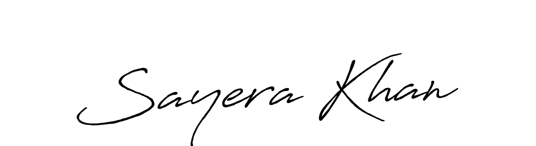 Design your own signature with our free online signature maker. With this signature software, you can create a handwritten (Antro_Vectra_Bolder) signature for name Sayera Khan. Sayera Khan signature style 7 images and pictures png
