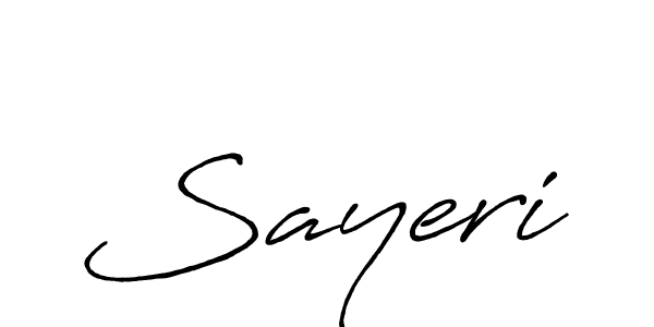 Design your own signature with our free online signature maker. With this signature software, you can create a handwritten (Antro_Vectra_Bolder) signature for name Sayeri. Sayeri signature style 7 images and pictures png