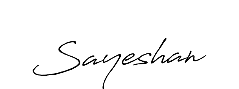 Also we have Sayeshan name is the best signature style. Create professional handwritten signature collection using Antro_Vectra_Bolder autograph style. Sayeshan signature style 7 images and pictures png