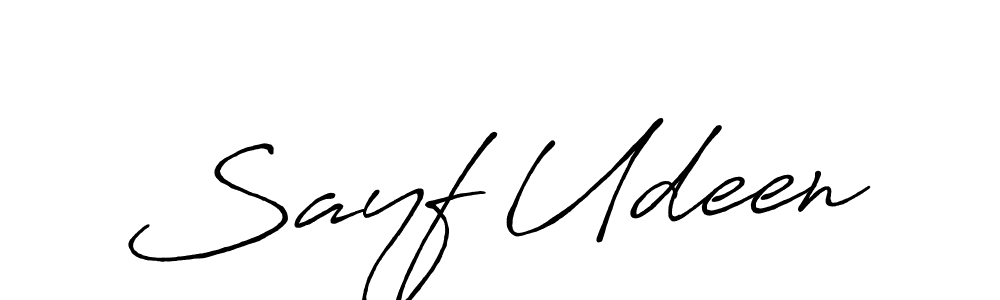 Also You can easily find your signature by using the search form. We will create Sayf Udeen name handwritten signature images for you free of cost using Antro_Vectra_Bolder sign style. Sayf Udeen signature style 7 images and pictures png