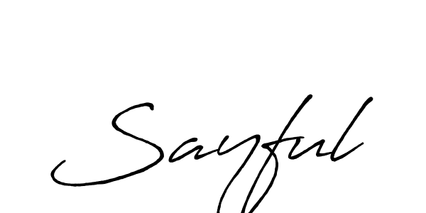 How to make Sayful name signature. Use Antro_Vectra_Bolder style for creating short signs online. This is the latest handwritten sign. Sayful signature style 7 images and pictures png