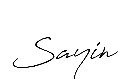 Use a signature maker to create a handwritten signature online. With this signature software, you can design (Antro_Vectra_Bolder) your own signature for name Sayin. Sayin signature style 7 images and pictures png