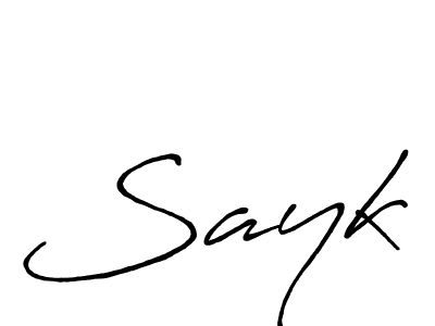 Antro_Vectra_Bolder is a professional signature style that is perfect for those who want to add a touch of class to their signature. It is also a great choice for those who want to make their signature more unique. Get Sayk name to fancy signature for free. Sayk signature style 7 images and pictures png