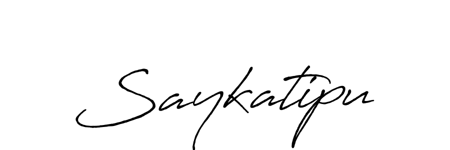 Make a beautiful signature design for name Saykatipu. With this signature (Antro_Vectra_Bolder) style, you can create a handwritten signature for free. Saykatipu signature style 7 images and pictures png