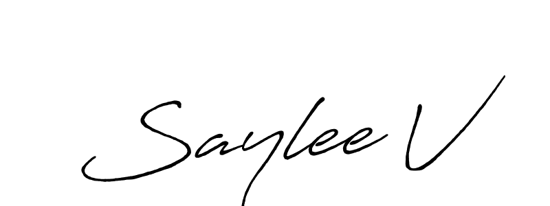 Design your own signature with our free online signature maker. With this signature software, you can create a handwritten (Antro_Vectra_Bolder) signature for name Saylee V. Saylee V signature style 7 images and pictures png