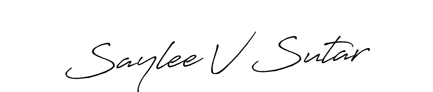 Once you've used our free online signature maker to create your best signature Antro_Vectra_Bolder style, it's time to enjoy all of the benefits that Saylee V Sutar name signing documents. Saylee V Sutar signature style 7 images and pictures png