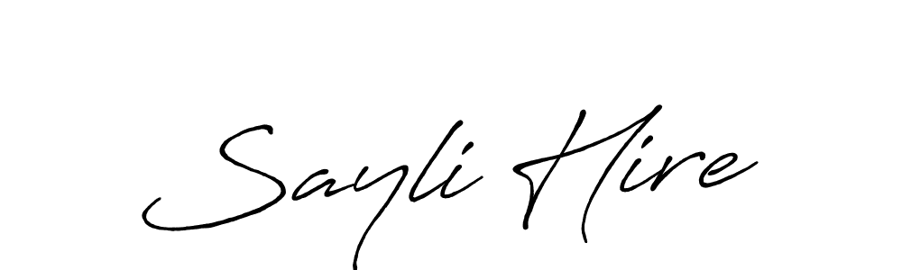 It looks lik you need a new signature style for name Sayli Hire. Design unique handwritten (Antro_Vectra_Bolder) signature with our free signature maker in just a few clicks. Sayli Hire signature style 7 images and pictures png