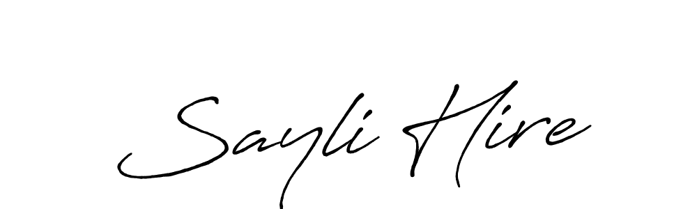 Create a beautiful signature design for name Sayli Hire. With this signature (Antro_Vectra_Bolder) fonts, you can make a handwritten signature for free. Sayli Hire signature style 7 images and pictures png