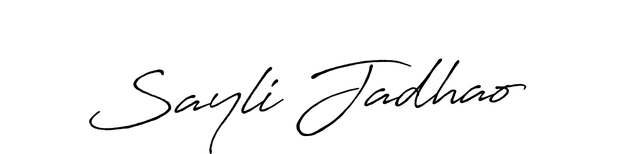 You should practise on your own different ways (Antro_Vectra_Bolder) to write your name (Sayli Jadhao) in signature. don't let someone else do it for you. Sayli Jadhao signature style 7 images and pictures png