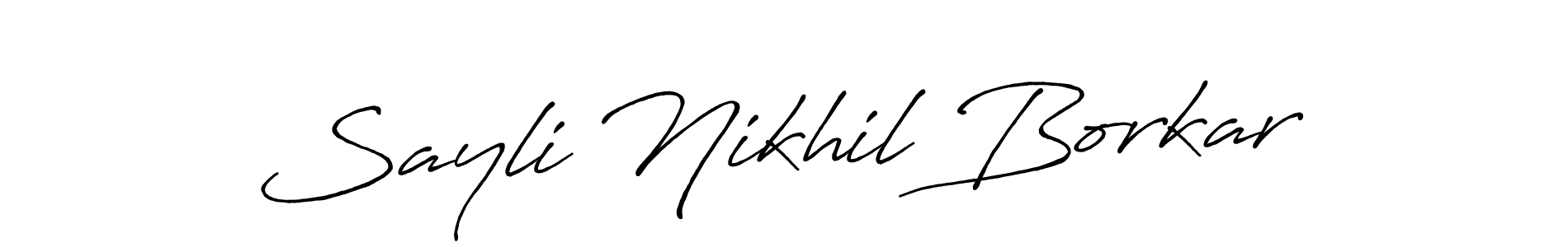 It looks lik you need a new signature style for name Sayli Nikhil Borkar. Design unique handwritten (Antro_Vectra_Bolder) signature with our free signature maker in just a few clicks. Sayli Nikhil Borkar signature style 7 images and pictures png