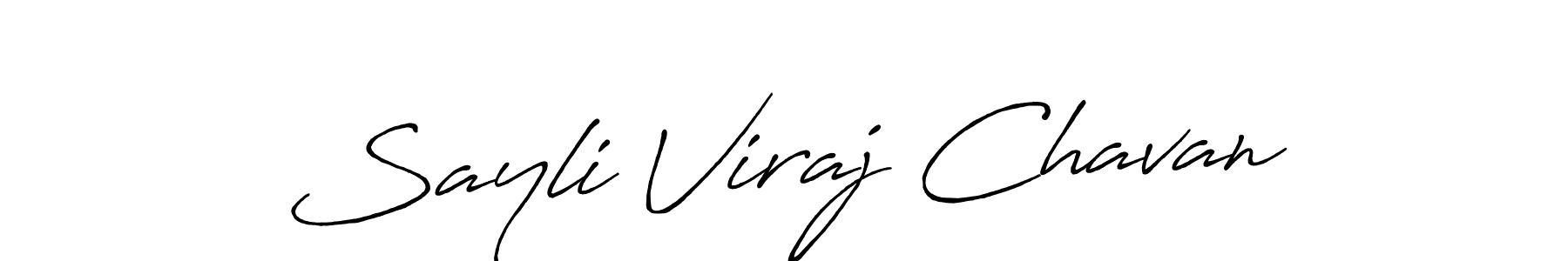 Make a beautiful signature design for name Sayli Viraj Chavan. With this signature (Antro_Vectra_Bolder) style, you can create a handwritten signature for free. Sayli Viraj Chavan signature style 7 images and pictures png