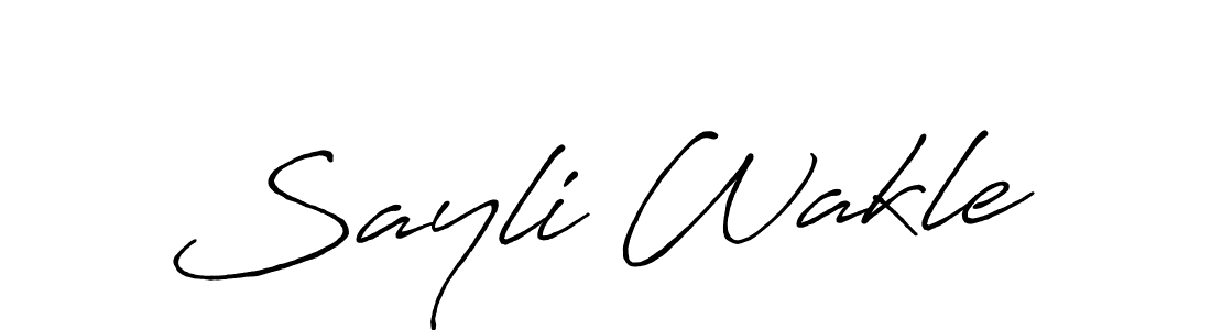 Similarly Antro_Vectra_Bolder is the best handwritten signature design. Signature creator online .You can use it as an online autograph creator for name Sayli Wakle. Sayli Wakle signature style 7 images and pictures png