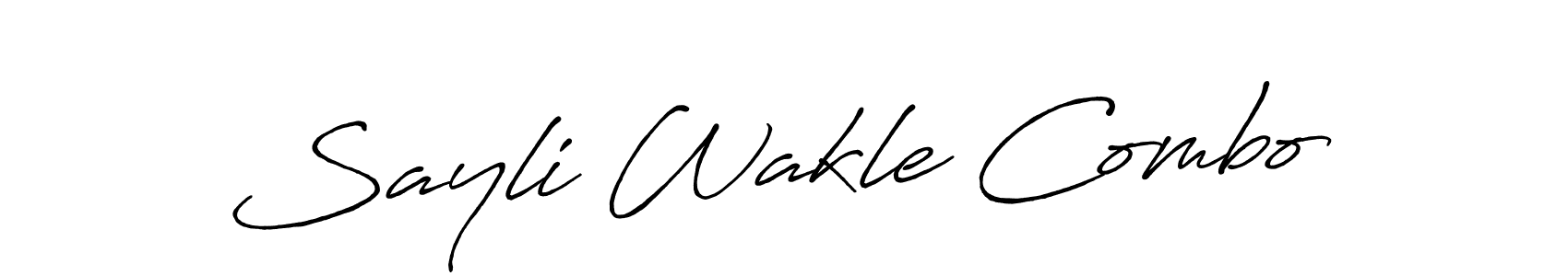 It looks lik you need a new signature style for name Sayli Wakle Combo. Design unique handwritten (Antro_Vectra_Bolder) signature with our free signature maker in just a few clicks. Sayli Wakle Combo signature style 7 images and pictures png