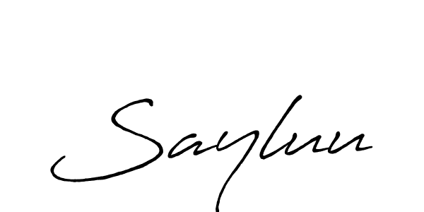 Sayluu stylish signature style. Best Handwritten Sign (Antro_Vectra_Bolder) for my name. Handwritten Signature Collection Ideas for my name Sayluu. Sayluu signature style 7 images and pictures png