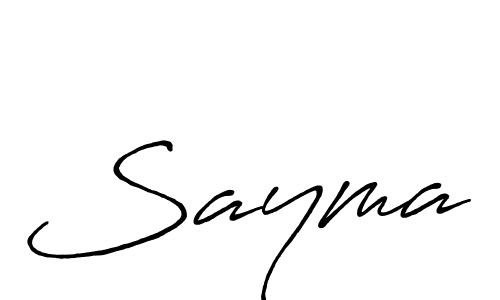 Sayma stylish signature style. Best Handwritten Sign (Antro_Vectra_Bolder) for my name. Handwritten Signature Collection Ideas for my name Sayma. Sayma signature style 7 images and pictures png