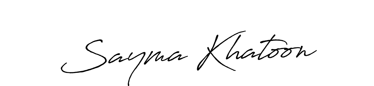 Once you've used our free online signature maker to create your best signature Antro_Vectra_Bolder style, it's time to enjoy all of the benefits that Sayma Khatoon name signing documents. Sayma Khatoon signature style 7 images and pictures png