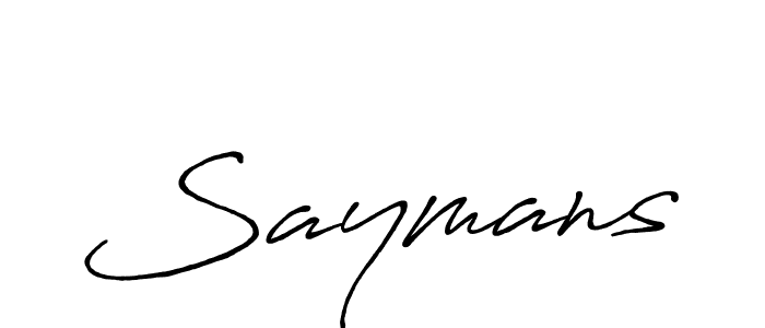 Here are the top 10 professional signature styles for the name Saymans. These are the best autograph styles you can use for your name. Saymans signature style 7 images and pictures png