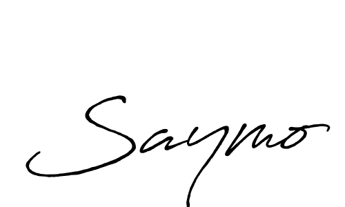 Design your own signature with our free online signature maker. With this signature software, you can create a handwritten (Antro_Vectra_Bolder) signature for name Saymo. Saymo signature style 7 images and pictures png