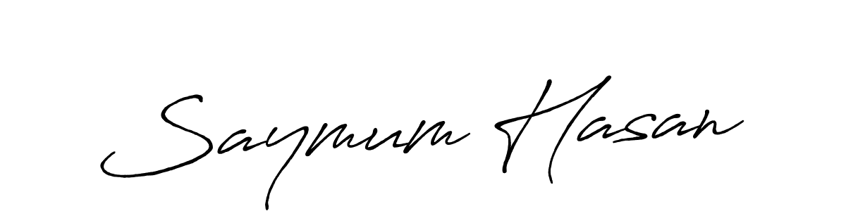 Use a signature maker to create a handwritten signature online. With this signature software, you can design (Antro_Vectra_Bolder) your own signature for name Saymum Hasan. Saymum Hasan signature style 7 images and pictures png