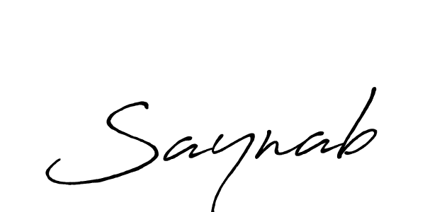 Make a beautiful signature design for name Saynab. With this signature (Antro_Vectra_Bolder) style, you can create a handwritten signature for free. Saynab signature style 7 images and pictures png