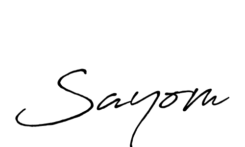 Make a short Sayom signature style. Manage your documents anywhere anytime using Antro_Vectra_Bolder. Create and add eSignatures, submit forms, share and send files easily. Sayom signature style 7 images and pictures png