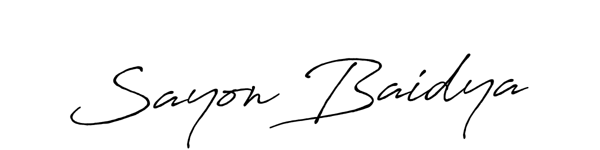 Also You can easily find your signature by using the search form. We will create Sayon Baidya name handwritten signature images for you free of cost using Antro_Vectra_Bolder sign style. Sayon Baidya signature style 7 images and pictures png