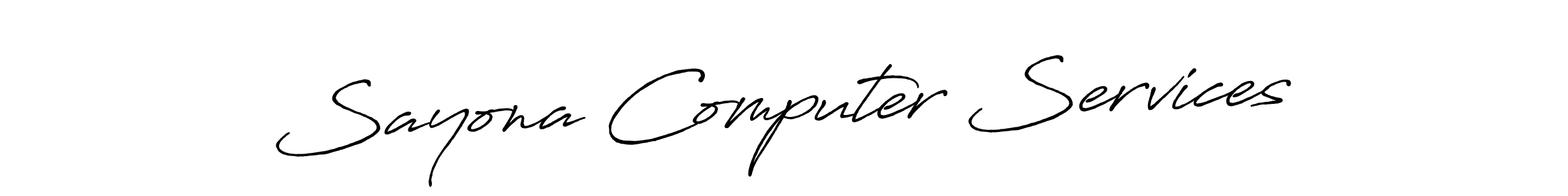 Design your own signature with our free online signature maker. With this signature software, you can create a handwritten (Antro_Vectra_Bolder) signature for name Sayona Computer Services. Sayona Computer Services signature style 7 images and pictures png