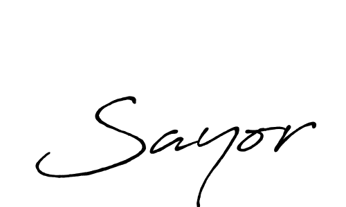 Use a signature maker to create a handwritten signature online. With this signature software, you can design (Antro_Vectra_Bolder) your own signature for name Sayor. Sayor signature style 7 images and pictures png