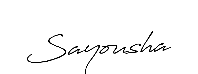 Also we have Sayousha name is the best signature style. Create professional handwritten signature collection using Antro_Vectra_Bolder autograph style. Sayousha signature style 7 images and pictures png