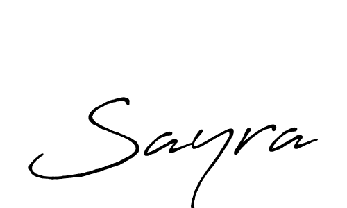 Create a beautiful signature design for name Sayra. With this signature (Antro_Vectra_Bolder) fonts, you can make a handwritten signature for free. Sayra signature style 7 images and pictures png