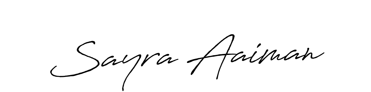 It looks lik you need a new signature style for name Sayra Aaiman. Design unique handwritten (Antro_Vectra_Bolder) signature with our free signature maker in just a few clicks. Sayra Aaiman signature style 7 images and pictures png