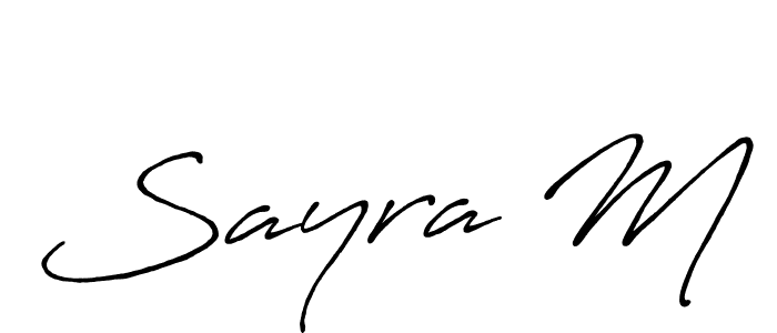 if you are searching for the best signature style for your name Sayra M. so please give up your signature search. here we have designed multiple signature styles  using Antro_Vectra_Bolder. Sayra M signature style 7 images and pictures png