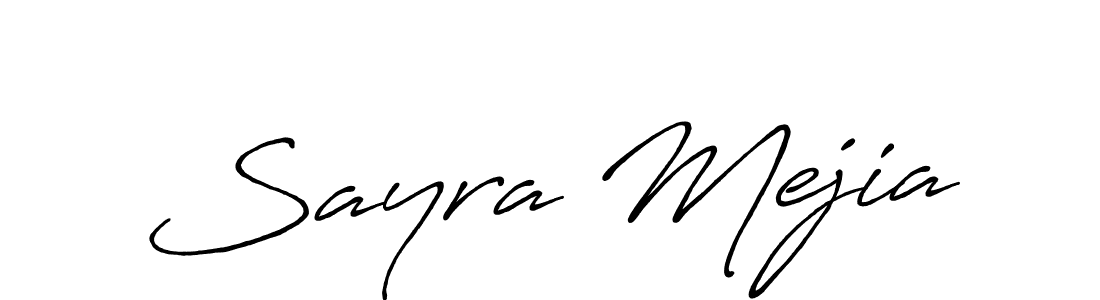 Create a beautiful signature design for name Sayra Mejia. With this signature (Antro_Vectra_Bolder) fonts, you can make a handwritten signature for free. Sayra Mejia signature style 7 images and pictures png