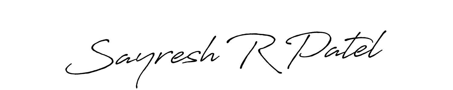 How to Draw Sayresh R Patel signature style? Antro_Vectra_Bolder is a latest design signature styles for name Sayresh R Patel. Sayresh R Patel signature style 7 images and pictures png