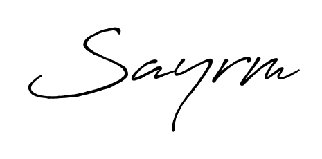 The Antro_Vectra_Bolder signature style provides a bold statement for name Sayrm. Designed for business owners, executives, and leaders. Sayrm signature style 7 images and pictures png