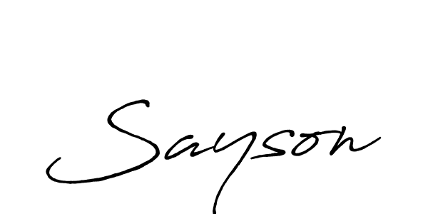 Once you've used our free online signature maker to create your best signature Antro_Vectra_Bolder style, it's time to enjoy all of the benefits that Sayson name signing documents. Sayson signature style 7 images and pictures png