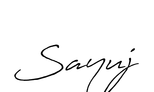 Make a beautiful signature design for name Sayuj. With this signature (Antro_Vectra_Bolder) style, you can create a handwritten signature for free. Sayuj signature style 7 images and pictures png