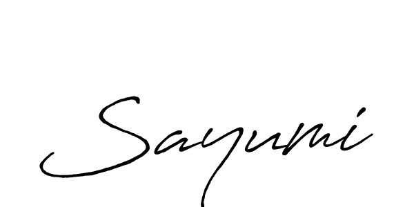 How to make Sayumi signature? Antro_Vectra_Bolder is a professional autograph style. Create handwritten signature for Sayumi name. Sayumi signature style 7 images and pictures png