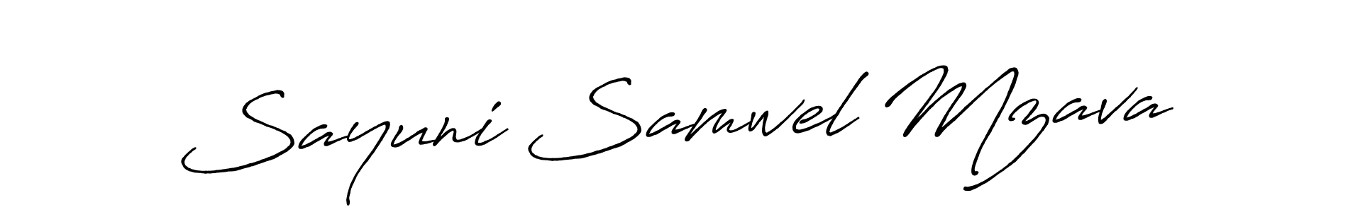 Also we have Sayuni Samwel Mzava name is the best signature style. Create professional handwritten signature collection using Antro_Vectra_Bolder autograph style. Sayuni Samwel Mzava signature style 7 images and pictures png